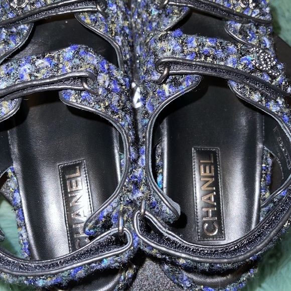 Chanel tweed dad sandals BNIB - Picture 6 of 9